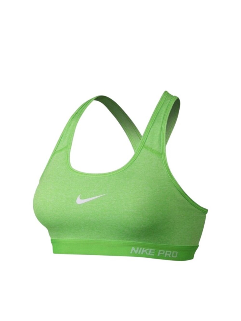 Nike Sports Bra Size Medium Pro Padded Lime Green Dri Fit Athletic
